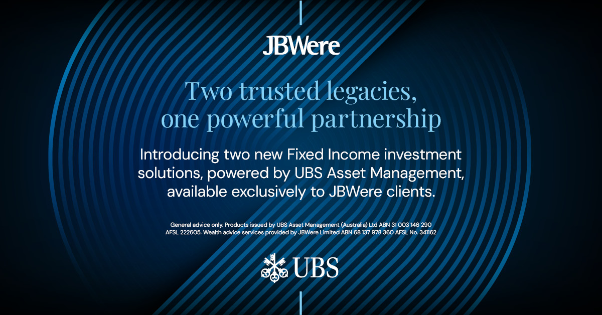 JBWere expands fixed income offering powered by UBS Asset Management